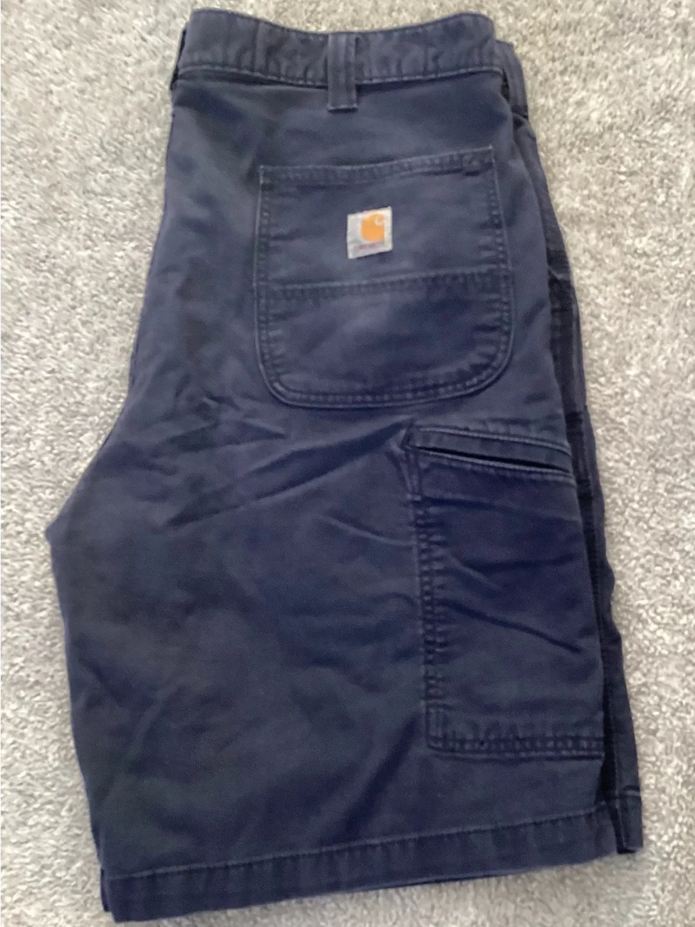 Carhartt Navy Rugged Flex Work Shorts Utility Pocket